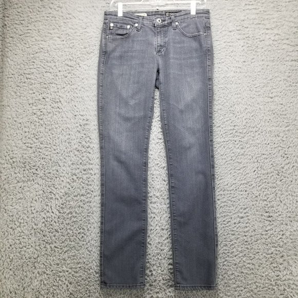 AG Adriano Goldschmied Jeans Womens 27 The Stevie Gray Slim Straight Stretch Low - Picture 1 of 14
